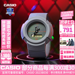 CASIO 卡西欧 男表GSHOCK东京音乐夜AW-500时尚潮流运动学生电子表 AW-500MNT-8A高级灰东京音乐