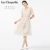 La Chapelle 法式泡泡袖碎花连衣裙L3W03423021