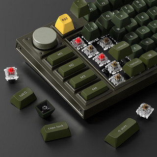 Keychron Q3Pro 91键 蓝牙双模无线机械键盘 绿色旋钮版 阳极绿 香蕉轴 RGB