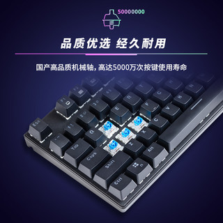 戴记严选 机械键盘 游戏键盘 全键无冲 ABS双色注塑键帽 三向导线槽 104键竞技版 KB5223D 青轴 键盘