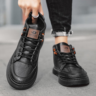 ROMON 罗蒙 秋冬高帮板鞋皮鞋休闲鞋