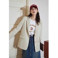 独束大码女装通勤轻职业随性西装外套女春季微胖MM简约风尚上衣