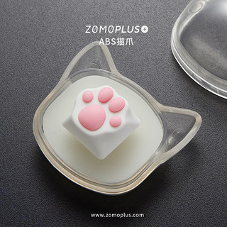 ZOMO原创IP键帽 白粉色二次元 zomo猫爪 104 87键通用 ABS硅胶键帽