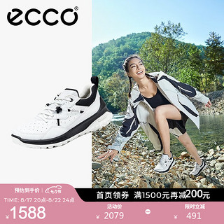 ecco 爱步 女鞋 2023新款轻盈运动鞋简约舒适休闲鞋 奥途系列824283 白色82428301007 37