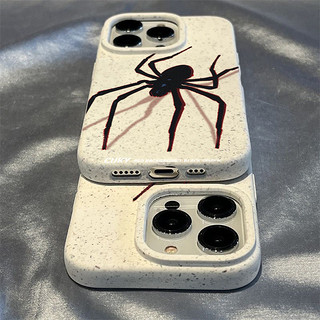 简约个性蜘蛛iPhone13手机壳14promax苹果11小麦壳12软7/8p套xr男