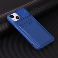 捷威丘 苹果14pro推拉窗式卡包手机壳iPhone13Pro镜头保护硅胶防摔外壳带卡套可放门禁卡男 推拉式保护镜头-卡套一体 iPhone14