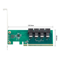 乐扩 PCIex16转4口U.2(SFF-8643)扩展卡