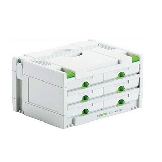 FESTOOL 费斯托工具箱 事事坦工具箱盒SYS1-4TL五金工具箱滚轮滑车 SORT 3抽屉箱  200119