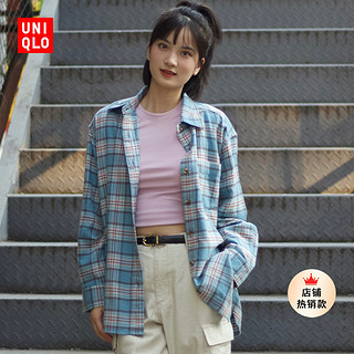 UNIQLO 优衣库 女装法兰绒格子衬衫