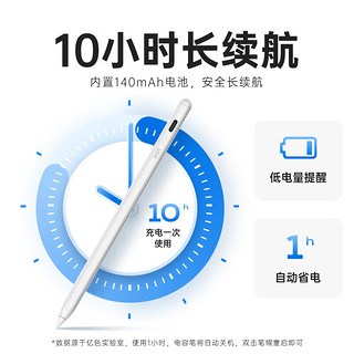 苏宁宜品 亿色iPad专用电容笔磁吸斜压款 典雅白