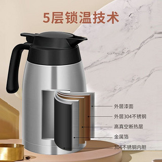 THERMOS 膳魔师 日本膳魔师不锈钢真空保温壶大容量热水壶家用办公热水瓶