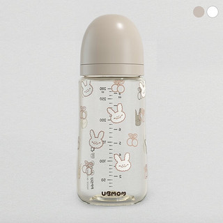 UBMOM 婴幼儿宝宝PPSU奶瓶大容量新生儿宽口径吸管杯奶瓶奶嘴防摔防胀气 280ml-啵啵兔(含M号奶嘴1个)