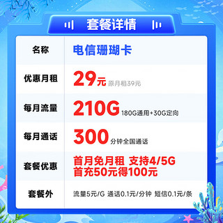 中国电信 流量卡5G电信星卡长期悦卡手机卡电话卡  不限速上网卡低月租全国通用