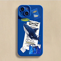iPhone6-14系列 玩偶鲨鱼手机壳 蓝色 iPhone14