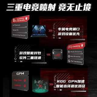 华硕 ROG魔方幻 GT6 三频万兆WiFi6电竞分布式路由器家用全屋覆盖千兆无线路由器 GT6（单只黑色）