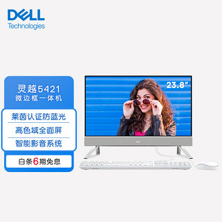 DELL 戴尔 灵越5421一体机电脑(酷睿13代奔腾 U300 8G 256GSSD)白 23.8英寸显示器