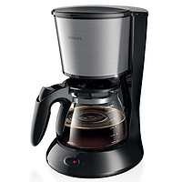 PHILIPS 飞利浦 咖啡机 HD7762/00 家用 全自动浓缩滴漏式咖啡机豆粉两用 银黑 咖啡机旋涡科技HD7457