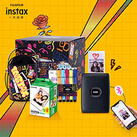 INSTAX 富士instax mini Link 2 手机照片打印机 太空蓝（含白边双包相纸60张）