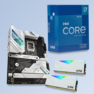 intel 英特尔 i7 12700KF搭华硕ROG STRIX Z690-A WIFI搭威刚XPG龙耀D50 DDR4 3600 8G