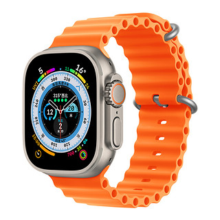 适用苹果手表iwatch8表带apple watch7手表带ultra海洋S7硅胶S6男女款S8新款6运动5智能配件S5腕带SE秋冬49mm