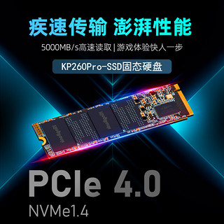 金百达（KINGBANK）512GB SSD固态硬盘 M.2接口(NVMe PCIe 4.0x4) 读速5000MB/s KP260 Pro系列 海力士颗粒