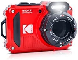 PIXPRO WPZ2 坚固防水数码相机 16MP 4X 光学变焦 2.7 英寸 LCD 全高清视频,红色