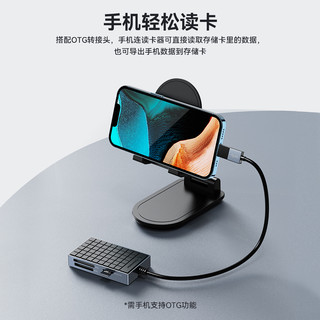 Yottamaster 尤达大师 读卡器多合一USB3.0高速支持SD/TF/CF/MS型手机相机行车记录仪内存卡四合一 P-CR01