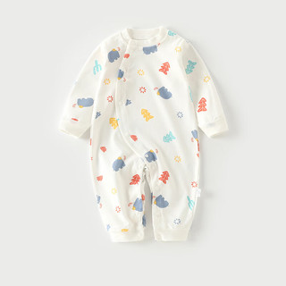瑄妮薇 新生婴儿衣服春秋款初生儿打底爬服秋季睡衣萌宝连体衣 小奶牛 59码