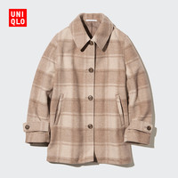 优衣库 女装 绒面短大衣(外套 秋冬新品)450501 UNIQLO