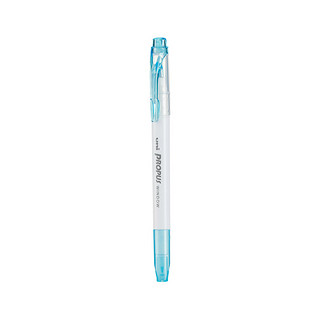 uni 三菱铅笔 PUS-103T 双头荧光笔 浅蓝色 单支装