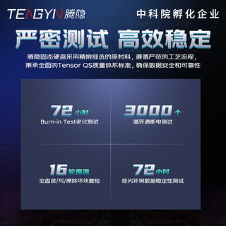 TENGYIN 腾隐 精选长江存储晶圆台式SSDPCIe4.0 NVMe TP4000PRO 4TB 7500MB/S