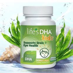 life's DHA 帝斯曼 life's儿童素食藻油DHA软胶囊 90粒