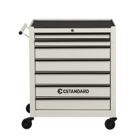 GSTANDARD 北欧工业风咖啡厅画室柜五金储物柜工作台七层抽屉柜1307雪峰白