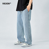 ViiSHOW 牛仔裤男夏季薄款新款潮牌高街ins百搭直筒宽松男士长裤子
