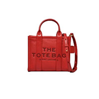 MARC JACOBS 马克·雅克布 THE TOTE 托特系列 女士牛皮革斜挎包 H053L01RE22 红色 迷你