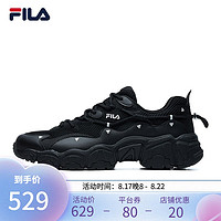 FILA 斐乐男鞋猫爪鞋3代2代老爹鞋缓震厚底透气休闲运动鞋FLUID 黑-BK 40