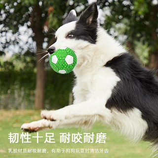 EETOYS 宜特 小号乳胶足球绿色狗狗玩具趣味发声球逗狗神器互动训练宠物用品