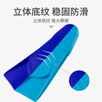 游泳脚蹼男女自由泳蛙泳硅胶短脚蹼成人儿童专业轻便潜水训练脚板 蓝色XL（建议45-47码 赠送便携网兜和耳塞鼻夹）