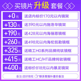 正品保障 蔡司泽锐1.60折射率防蓝光Plus铂金膜镜片2片装+送镜框 海伦凯勒H26129C12 配蔡司1.60泽锐单光防蓝光Plus铂金膜