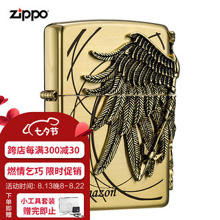 ZIPPO 之宝 ZBT-1-36a 亚马逊女战士 充油打火机 金色