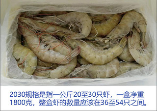 厄瓜多尔白虾4050/3040/2030皇冠1.8kg 进口海虾冷冻对虾明虾大虾
