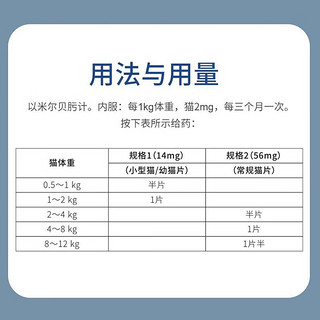 维克（Virbac）米普罗猫咪体内外驱虫药猫用打虫药 防治绦虫吸虫耳螨蛔虫钩虫心丝虫等宠物药品2-4kg