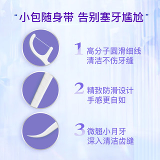 Saky 舒客 专研洁齿牙线棒20支 成人坚韧圆线牙签方便携随身盒独立包装