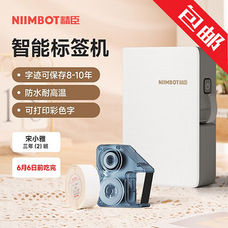 NIIMBOT 精臣 D110/B18蓝牙便携式智能标签打印机 小型热敏打价格标签机(机器+1卷白色标签+1卷碳带)