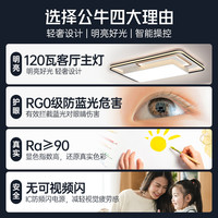 公牛客厅主灯吸顶灯2023新款现代简约大气超亮灯具组合全屋套餐