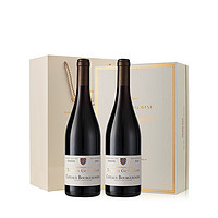菲特瓦 法国进口勃艮第丘AOC红酒黑皮诺干红葡萄酒双支礼盒装