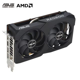 ASUS 华硕 DUAL RX7600-O8G-V2 AMD RADEON RX 7600电竞游戏显卡