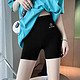 雷姆佳夏季薄款高腰收腹鲨鱼裤女 运动外穿透气显瘦打底裤 黑色- L均码(适合80~125斤)