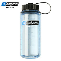 nalgene 乐基因 美国户外运动水杯热水女学生便携耐摔随手直饮塑料太空杯子男 682010-0421新品透明蓝