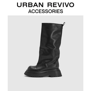 URBAN REVIVO2023新款女长靴UAWS30019 黑色 36